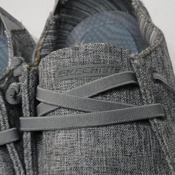 Skechers Melson Chad Slip on Sneaker Gray Relaxed Fit Air Cooled Men's Size 14 - Picture 14 of 16